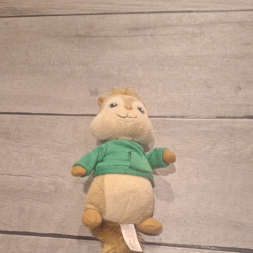 🍁Ty Plush Chipmunk Theodore Toy in Green Hoodie🐣